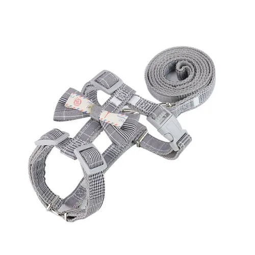 Bow-knot Anti-breakaway Adjustable Cat Leash_voghion.com