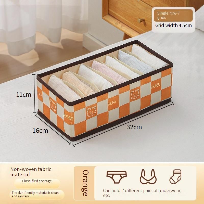 Foldable Storage Box With Dividers - Large Capacity Organizer For Closet, Underwear & Small Items_voghion.com