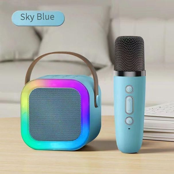 K12 Bluetooth-Karaoke-Lautsprecher mit kabellosem Mikrofon – tragbarer Gesangslautsprecher für Zuhause und draußen_voghion.com