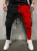 Men's Cargo Jogger Pants – Multi-Pocket Casual Workout Pants With Drawstring Waist & Contrast Panels_voghion.com