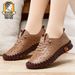 Spring And Summer Casual Loafers For Moms, Breathable Soft Sole Large Size Women's Shoes With Hollow Design_voghion.com