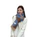 Sciarpa scaldacollo da donna, grigia, calda e confortevole, con frange_voghion.com
