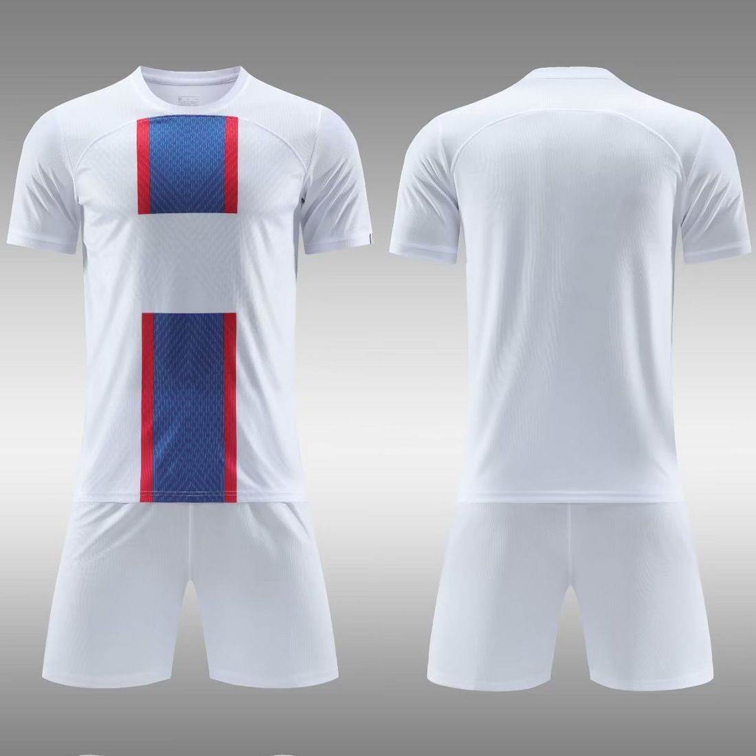 Φανέλα 22-23 light board, κοντομάνικο λευκό σετ ποδοσφαίρου για ενήλικες, φανέλα ομάδας_voghion.com