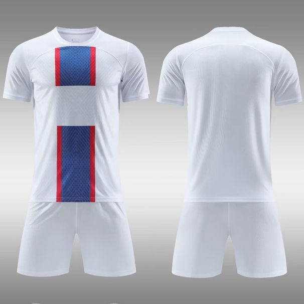 Φανέλα 22-23 light board, κοντομάνικο λευκό σετ ποδοσφαίρου για ενήλικες, φανέλα ομάδας_voghion.com