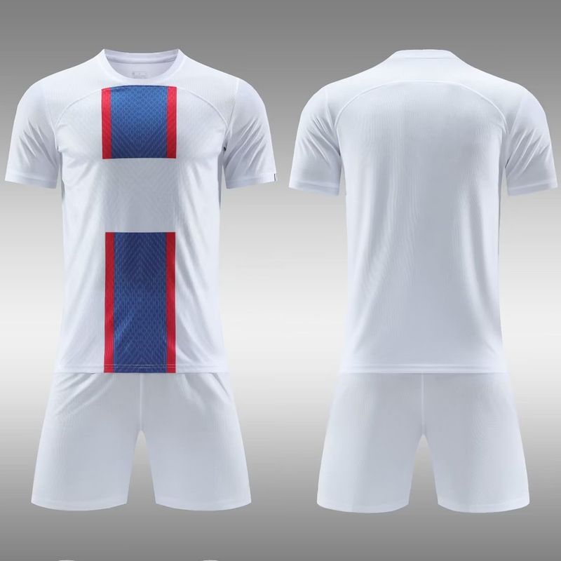 22-23 Light Board Jersey, Short Sleeved Adult White Football Set, Team Jersey_voghion.com