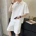 Men's Clothing Ice silk sports suit men summer light luxury men's clothing brand loose short sleeved Polo shirt half zipper_voghion.com