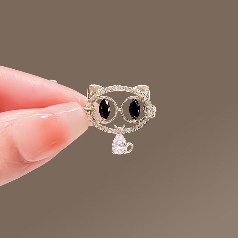 Mini-Katze, süße Anti-Licht-Brosche, Damen-Kleidungszubehör, Pin, Ausschnitt, Artefakt, feste Corsage, hochwertiger Schmuck_voghion.com