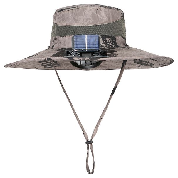 Men's Solar-Powered Cooling Fan Hat - High Wind Speed & UV Protection For Summer Outdoor Activitie_voghion.com