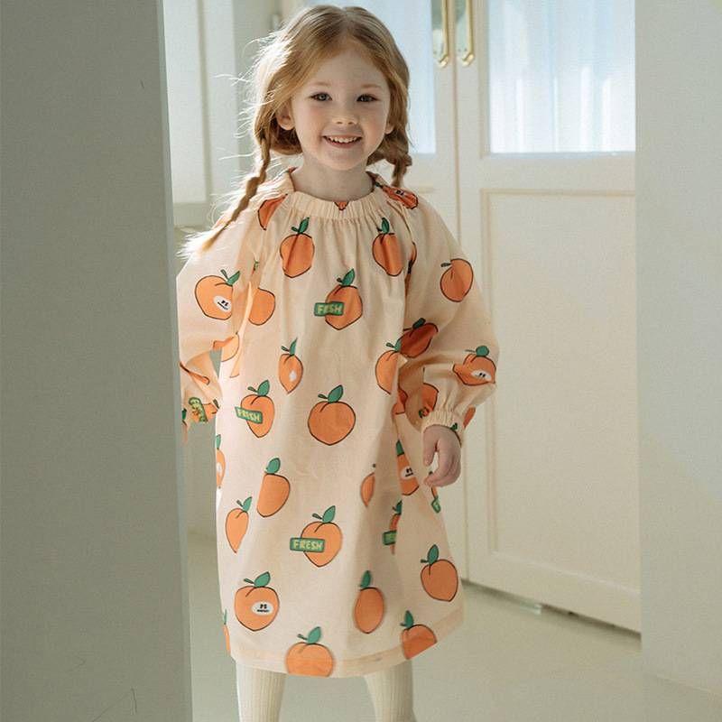 Abbigliamento per bambini, abito casual primaverile da principessa, grazioso abito stampato_voghion.com