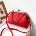 Doctor Bag Popular Versatile Shell Bag New Lychee Pattern Simple Shoulder Bag Clip Chain Handbag Women's Bag_voghion.com