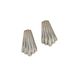 Summer INS Retro Plated Titanium Steel Feather Line Vertical Grain Earrings_voghion.com