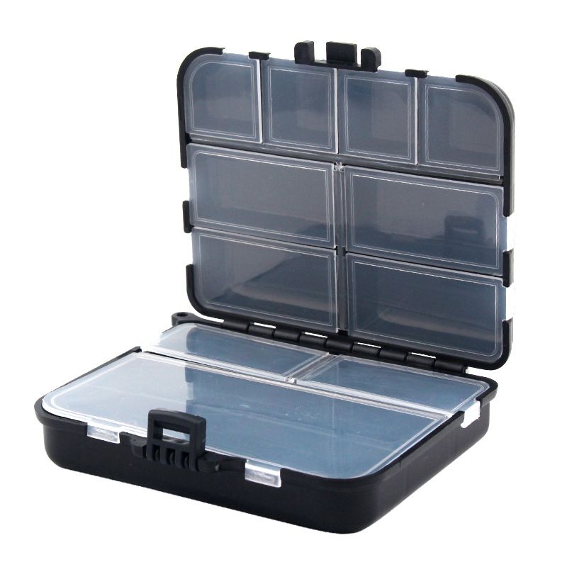 Caja de cebo multifuncional de doble capa, desmontable, 12 cm/100 g, con anzuelo, anilla y lentejuelas, accesorios de pesca._voghion.com