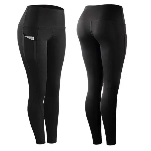 Pantaloni da yoga e corsa elasticizzati a nove punte da donna alla moda_voghion.com