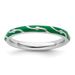 Sterling Silver Stackable Expressions Green Enamel Ring_voghion.com