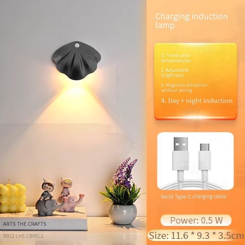 Inteligentna lampa ścienna z czujnikiem ruchu - bezprzewodowy magnetyczny uchwyt, akumulator, wodoodporność IP65, do oświetlenia numeru drzwi/stopnia_voghion.com