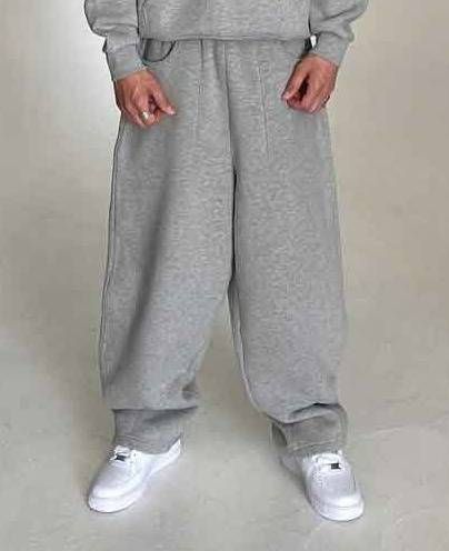 Herenkleding Casual Eenvoudig Koppel Mode Hoodie Sweatshirt Effen Kleur Losse Sweatshirt Joggingbroek_voghion.com