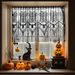 Halloween Lace Decorations – Bat & Skull Pattern Coffee Curtain, Lamp Shade, Party Decor – 150×52cm Polyester For Spooky Elegant Ambiance_voghion.com