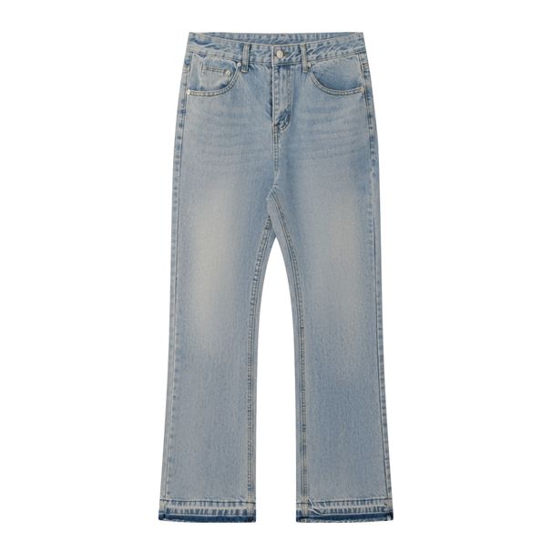 Pánské oblečení Cleanfit Blue Tassel 507 Jeans Vintage Washed Distressed Kalhoty_voghion.com