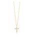 Kleines Design S Sterling Silber plattiert 14K Gold Kreuz INS Cool Wind Set Zirkon mehrlagige Halskette Damen Halsband Kette_voghion.com
