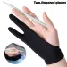 Anti-Touch Two-Finger Hand Gloves For Tablet Digital Board Screen Touch Drawing Anti-Fouling Oil Painting Art Supplies_voghion.com