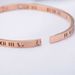 Bracciale con numeri romani per donna, semplice bracciale aperto in acciaio al titanio e oro madreperla_voghion.com