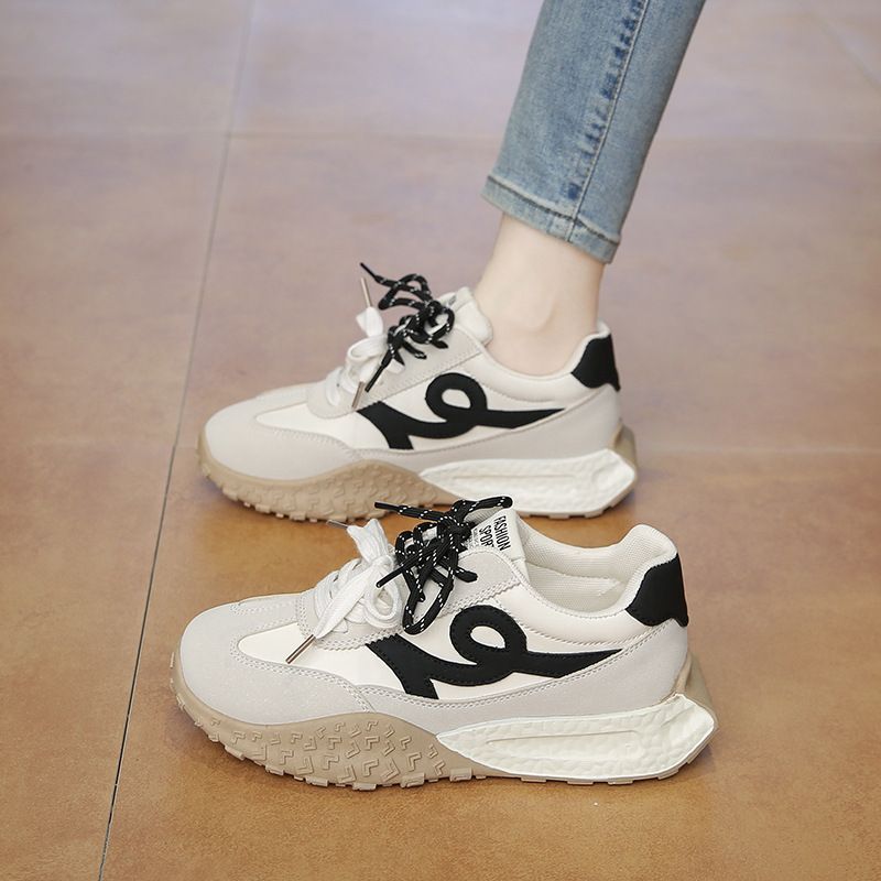 Thick Soled Shoes For Women New Color Matching Forrest Gump Shoes Casual All Match Non Slip Running Sports Dad Shoes_voghion.com
