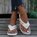 Strandsandaler med metallspänne, kilmode för kvinnor Casual, damsandaler_voghion.com