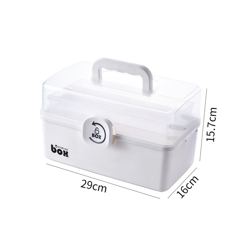 Medicinsk boks til hjemmet med førstehjælpskit til små børn og studerende, sæt med flere lag, medicinsk opbevaringsboks_voghion.com