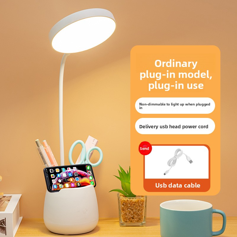 Eye-Care LED Desk Lamp With Rechargeable Battery, Touch Control & Adjustable Brightness, 80-89 CRI, AA-Grade Illumination_voghion.com