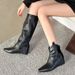 Cameido Convertible Knight Boots With Detachable Trousers High Heel Short Boots_voghion.com
