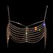 hot fashion accessories women's multi-layer rhinestone chest chain sexy bikini body chain chain_voghion.com