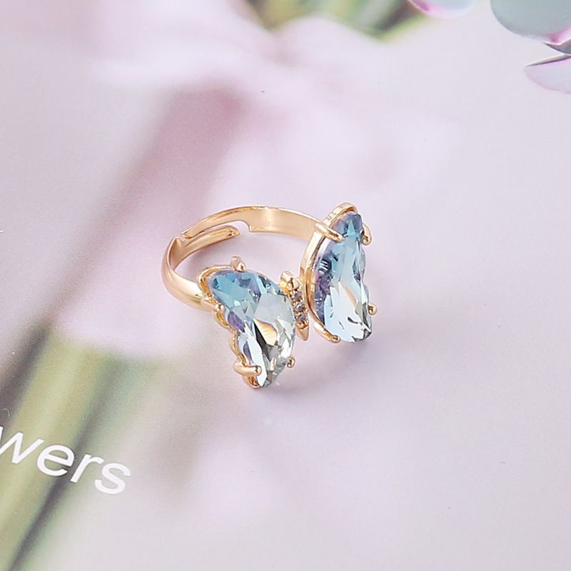 Water Diamond Butterfly Women's INS Style Short Geometric Hip Hop Jewelry Necklace_voghion.com