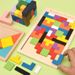 Holzmagnetesch Tetris Bausteen fir Kanner, Puzzle fir Puzzlespiller, russescht dräidimensionalt Puzzle_voghion.com