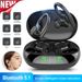 Cuffie auricolari Bluetooth wireless TWS, auricolari sportivi con gancio auricolare e bassi potenti_voghion.com