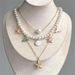 Bohemian Beach Shell Necklace Pearl Starfish Multi-layer Choker Women Vacation Style Fish Tail Pendant_voghion.com