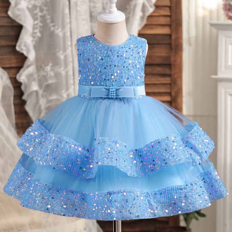 Mother Kids Evening Dress Princess Dress Sequin Lolita Children's Dress Butterfly Pearl Wedding Dress Girls Dress_voghion.com