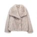 Women's Short Fur Coat With Large Lapel, Fashionable Fox Fur Coat, Fluffy And Plush_voghion.com