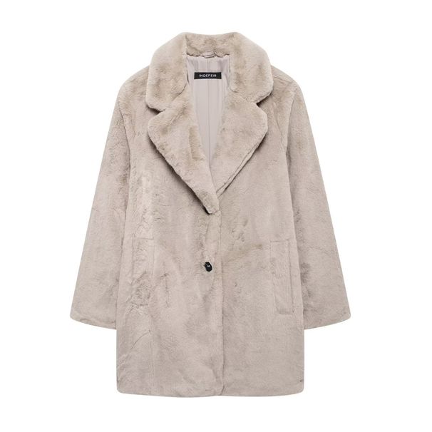Γυναικεία ρούχα 2024 φθινόπωρο και χειμώνας νέα μόδα παλτό με γούνινο εφέ_voghion.com
