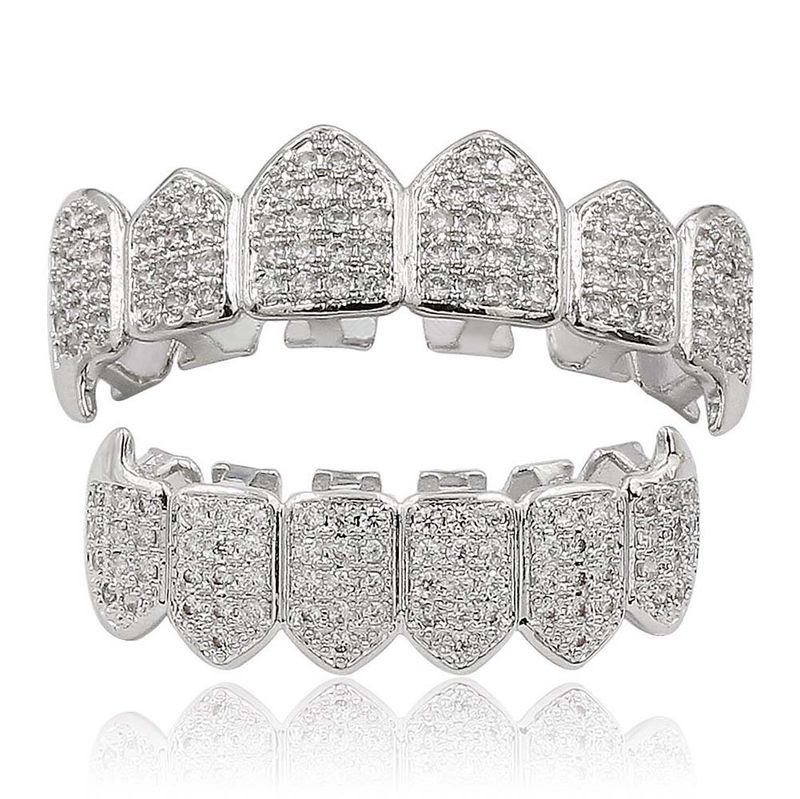 Hiphop Gold Bretelle Zanne Gioielli Micro Denti in oro Decorazione Denti_voghion.com