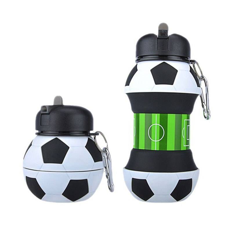 Gedenk-Fußball-Wasserbecher - Tragbares und faltbares Silikon-Design_voghion.com