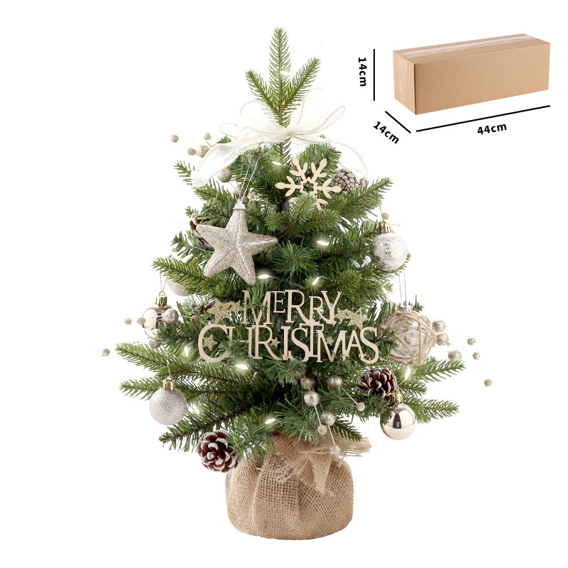 Decorațiuni de Crăciun cutie muzicală rotativă PE+PVC set mini brad de Crăciun ornamente de birou_voghion.com