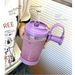 Water Bottles New 500ml Tritan Straw Cup With Large Holes For Pearl Milk Tea, Portable Magnetic Handle BOBA Water Cup_voghion.com