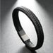 Trendy Black PU Leather Magnetic Bracelet Men's Mature And Stable And Elegant Giving Men The Best Gift For Men_voghion.com