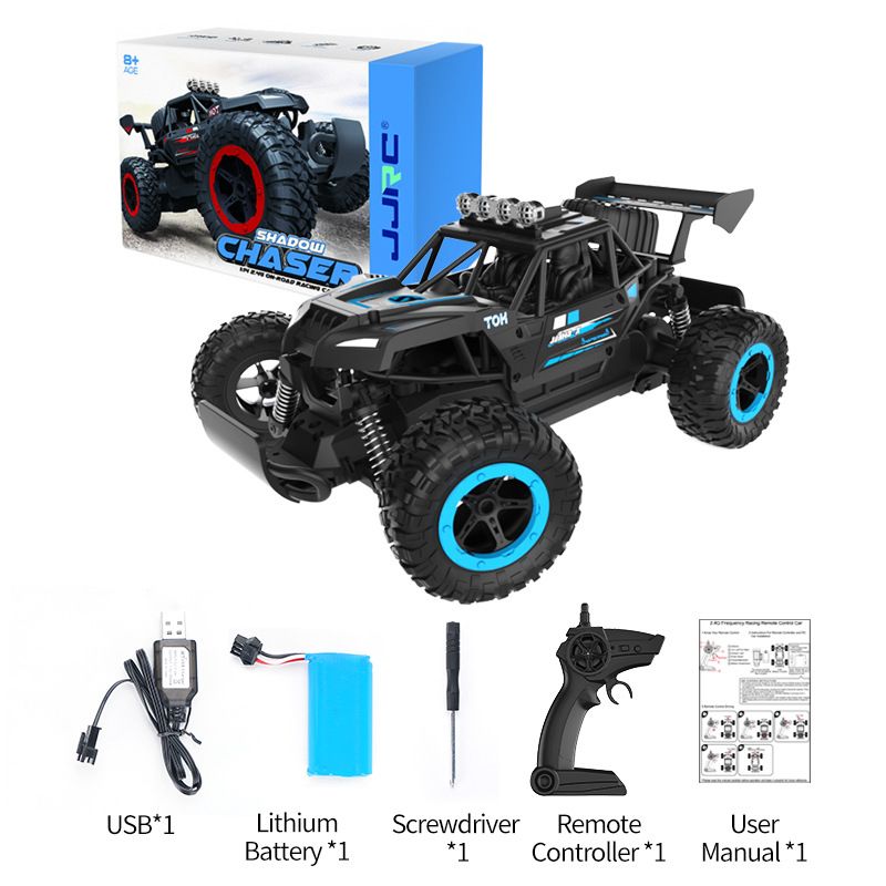RC Arabalar Oyuncak Dört Tekerlekten Çekişli Arazi Uzaktan Kumandalı Araba 2.4G Tam Ölçekli Gaz Düz Koşu Yarış Yüksek Hızlı Araba_voghion.com