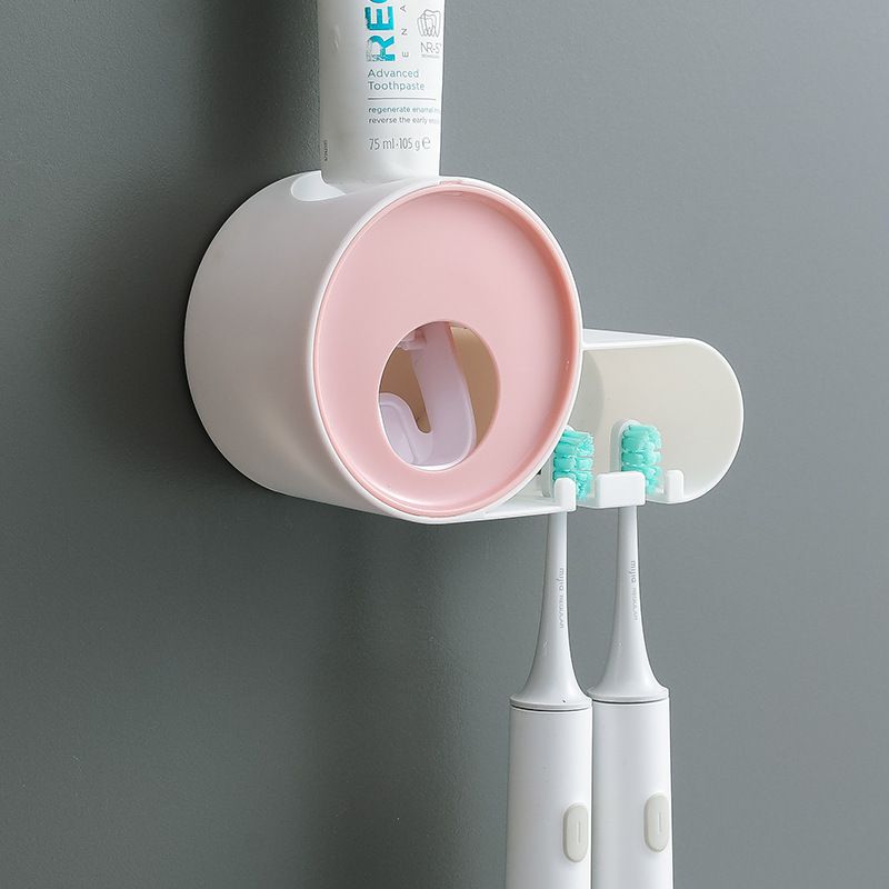 Light Luxury Toothbrush Holder Automatic Toothpaste Squeezer Wall-mounted Punch-free Children's Toothbrush Hanger Chattering_voghion.com