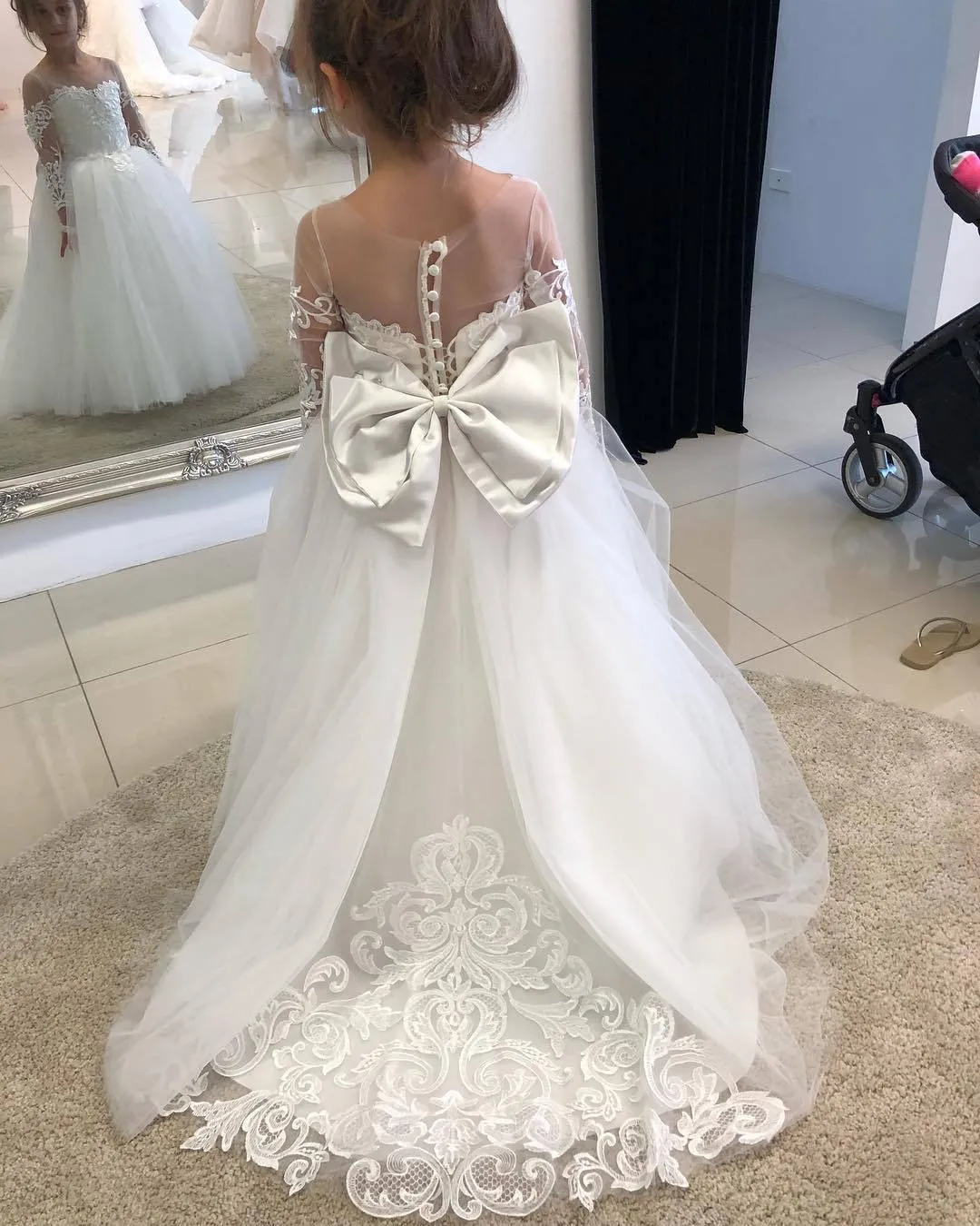 Robe pour enfant, robe de princesse, robe de mariée pour petite fille_voghion.com