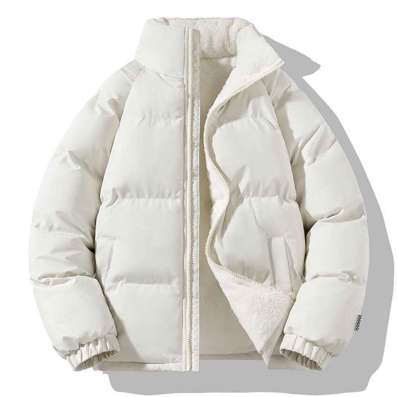 Herrenbekleidung Unisex Fleecegefütterter Wintermantel für Paare – Warme und stylische Stehkragenjacke mit kuscheligem Sherpa-Futter (mehrere Farben und Größen)_voghion.com