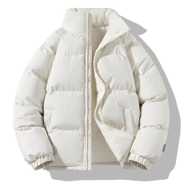 Herrenbekleidung Unisex Fleecegefütterter Wintermantel für Paare – Warme und stylische Stehkragenjacke mit kuscheligem Sherpa-Futter (mehrere Farben und Größen)_voghion.com