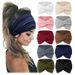 New Women's Wide Edge Hair Band Solid Color Elastic Headscarf Men's Sports Yoga Running Fitness Antiperspirant Cotton Headband_voghion.com