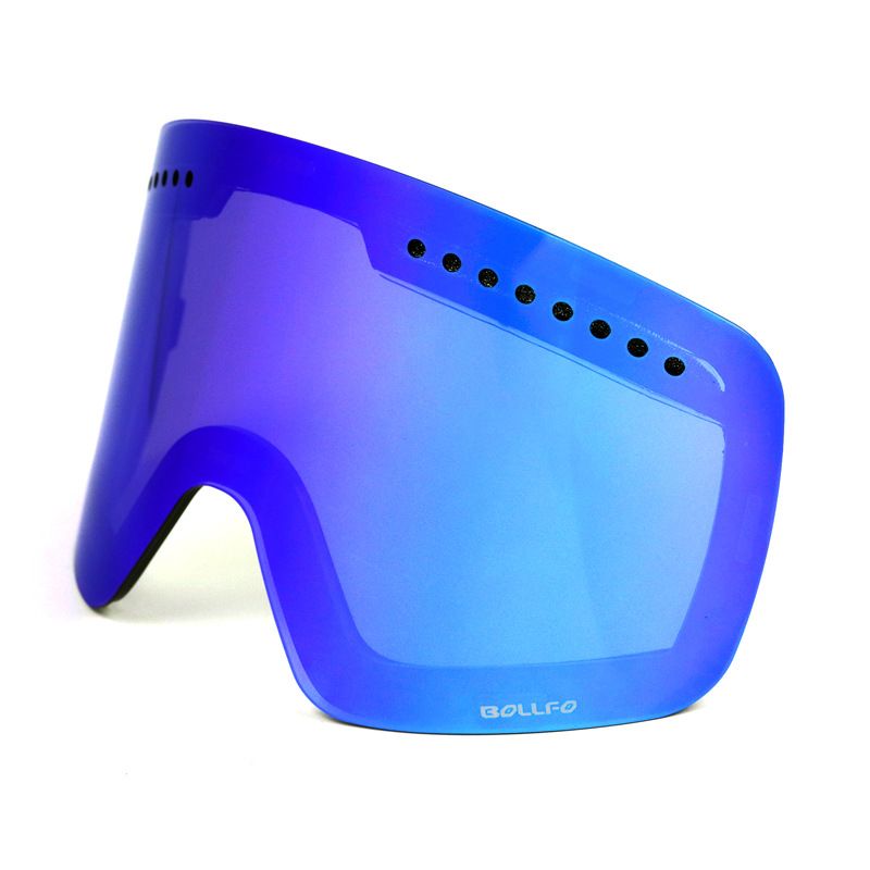 BOLLFO cylindrical ski goggles single lens double-layer anti fog electroplating film BF652_voghion.com